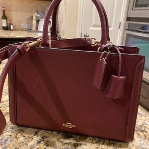 Brand new wine colored Coach carryall